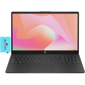 HP Newest 15.6" Brightview HD Business Laptop (13th Gen 10-Core Intel i7-1355U, 64GB RAM, 512GB PCIe SSD, Intel UHD, WiFi 6, Bluetooth 5.3, Webcam, Jet Black, Win 11 Pro) with Dockztorm Hub