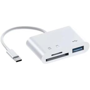 3-in-1 USB-C, SD, TF, CF Memory Card Reader, Recorder, Compact Flash
