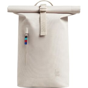 GOT BAG - ROLLTOP SMALL Backpack, Backpack for Work & Travel with a Water Bottle Holder, Eco-Conscious Bag Made of Recycled Ocean Impact Plastic™ (Softshell Color)