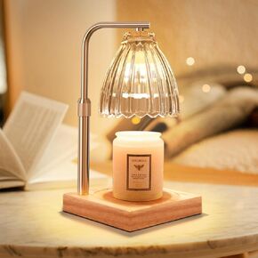 Candle Warmer Lamp, Electric Candle Warmer with Timer, Adjustable Height, Dimmable Candle Lamp Warmers for Jar Candles,Wax Melt Warmer for Bedroom Home Decor, House Warming Gifts New Home