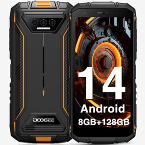 DOOGEE S41 Plus Rugged Smartphone 2024, 8GB RAM+128GB ROM/TF 1TB Rugged Phone, 6300mAh Rugged Cell Phones, 5.5" HD+ Display Android 13 Phone, IP68 Waterproof Phone Unlocked/Dual SIM 4G/NFC/OTG
