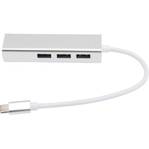 USB to Ethernet Adapter, Compact USB C Hub, RJ45 Gigabit Network Adapter, 3 USB3.0 Ports and 1 RJ45 Interface, 1000Mbps, for Win XP, 7, 8, 10