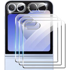 for Samsung Galaxy Z Flip 6 Screen Protector Ultra HD Tempered Glass flim with Camera Lens Protector,9H Hardness Anti-Scratch (3+2 PACK)