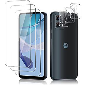 [3+3 Pack Screen Protector for Moto G 5G 2023 6.5 inch with 3 Pack Camera Lens Protector, HD Clear Tempered Glass, Easy Installation, High Sensitivity, Case Friendly