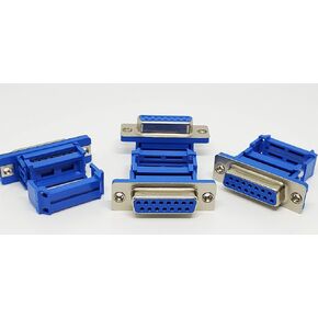 Pc Accessories - Connectors Pro 2.54mm Pitch D-sub 15 Pins IDC Crimp Connector Flat Ribbon Cable DB15 Female, 10-PACK