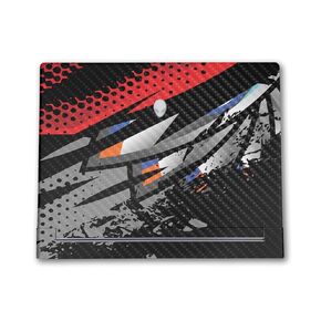 Carbon Fiber Laptop Skin Compatible with Alienware X16 R2 (2024) - Blue Hexa Camo - Premium 3M Vinyl Protective Wrap Decal Cover - Easy to Apply | Crafted in The USA by MightySkins