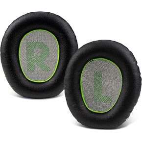 Replacement Earpads for JBL Quantum 100 (Q100), Quantum 350 (Q350) Headphones, Ear Pads Cushions with Noise Isolation Memory Foam,Soft Protein Leather(Black/Green)