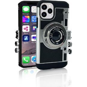 New Emily in Paris Phone Case, Vintage Camera Phone Case for iPhone 13 pro Max,3D Vintage Camera Design Phone case That Looks Like a Camera,with Long Anti-Lost Lanyard (for iPhone 13 pro max)
