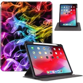 Vimorco ipad Air 11 Inch 2024 M2 Case, ipad Air 4th/5th Case 10.9 inch 2020/2022 Cover, ipad Pro 11 inch 4th/3rd/2nd/1st Case, 360 Degree Rotating Multiple Stand, Pencil Holder & Clear Black, Daisy