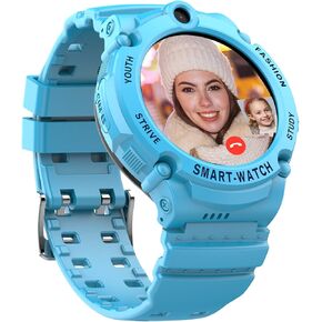 PTHTECHUS 4G Smart Watch Phone for Children - Kids Smartwatch with WiFi, Dail, Voice Messages & Video Calls, GPS Location, SOS, Camera and Pedometer for Boys Girl Present
