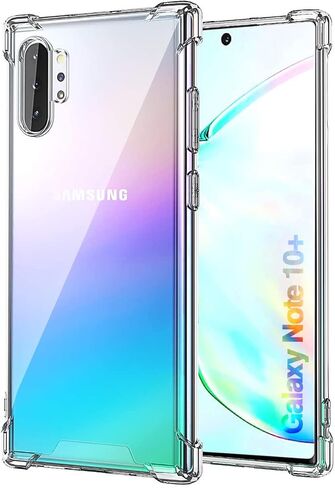 KIOMY Case for Samsung Galaxy Note 10+ / Note 10 Plus Shockproof Bumper Protective Cover Hybrid Design Hard PC Back + Flexible TPU Raised Bezel Slim Fit with Airbags Corners Clear in Saudi Arabia