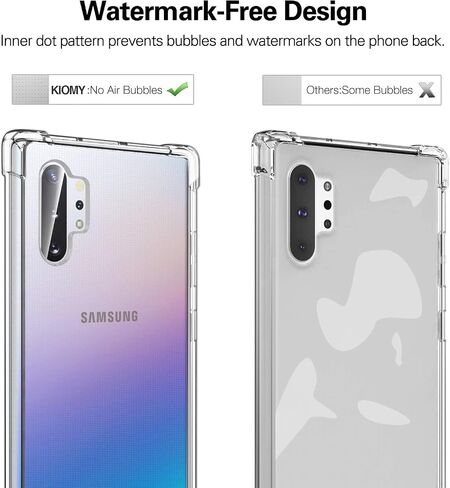 KIOMY Case for Samsung Galaxy Note 10+ / Note 10 Plus Shockproof Bumper Protective Cover Hybrid Design Hard PC Back + Flexible TPU Raised Bezel Slim Fit with Airbags Corners Clear in Saudi Arabia