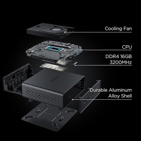 جهاز كمبيوتر صغير، Mi20 مع Alder Lake-N100 (يصل إلى 3.4 جيجا هرتز)، ذاكرة وصول عشوائي DDR4 سعة 16 جيجا بايت، محرك أقراص PCIe HDD سعة 512 جيجا بايت، كمبيوتر صغير، كمبيوتر مكتبي يدعم شاشة عرض ثلاثية 4K / USB3.2 / WiFi 6 / BT5.2 / جيجابت إيثرنت للمنزل/المكتب in Saudi Arabia