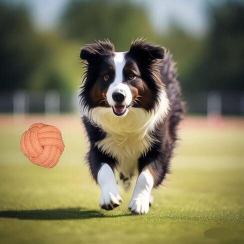 Dog Chew Toys, Dog Rope Balls Kit 2 Pack, Fun Interactive Cotton Balls for Medium to Large Dogs with a Diameter of 3 inches, Relieve Boredom, Chewing, Teething and Training, Light Orange. in Saudi Arabia