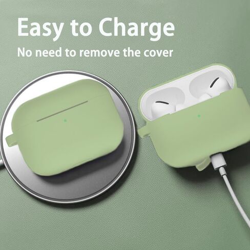 Airpods Pro2 Generation Case Cover: Pro 2nd Generation Apple Airpods Case Soft Silicone Protective Cover with Keychain Hook Airpods Pro 2nd Gen Case Cover with Dust Plug (Light Purple) in Kuwait