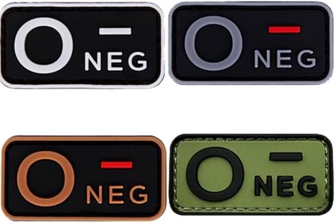 PVC Blood Type Patch 4pc(Hook and Loop B+) - Durable Patch for Identification (B+) in Saudi Arabia
