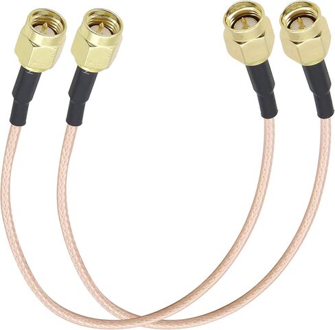 RG316 SMA Extension Cable SMA Male to SMA Male Connector Cable Adapter Jumper for Antenna Router Wi-Fi Cable Network Analyzer etc.[2Pack-7.9inch/20cm] in Saudi Arabia