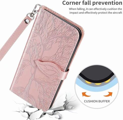 حافظة محفظة MEUPZZK لهاتف Samsung Galaxy Note 9، جلد PU فاخر منقوش على شكل شجرة [Folio Flip] [مسند] [فتحات للبطاقات] [حزام المعصم] [6.4 بوصة] غطاء هاتف لهاتف Samsung Galaxy Note 9 (R-أسود) in Saudi Arabia