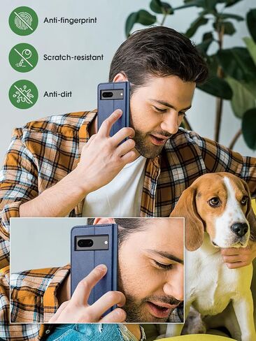 OCASE [Shockproof TPU Inner Shell for Google Pixel 7 Wallet Case PU Leather Flip Folio Case Wallet with Card Holders RFID Blocking Kickstand Google 7 Phone Cover 6.3 Inch 2022 (Blue) in Saudi Arabia