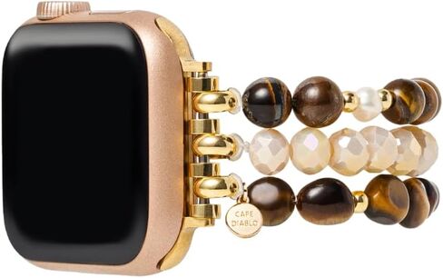 Cape Diablo Smart Watch Band for Women - Handmade Gemstone Strap - Compatible with 38mm-45mm Apple Faces in Saudi Arabia