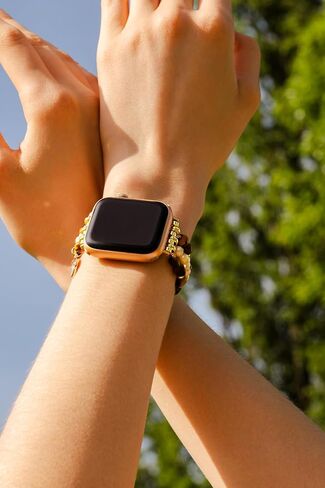Cape Diablo Smart Watch Band for Women - Handmade Gemstone Strap - Compatible with 38mm-45mm Apple Faces in Saudi Arabia