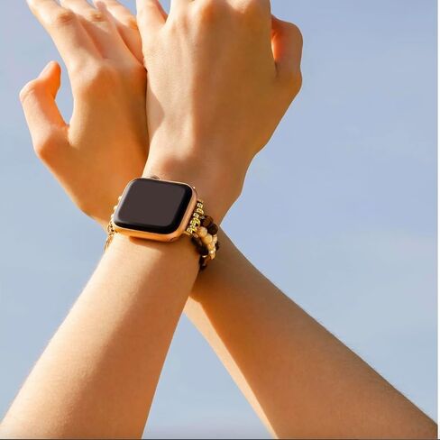 Cape Diablo Smart Watch Band for Women - Handmade Gemstone Strap - Compatible with 38mm-45mm Apple Faces in Saudi Arabia