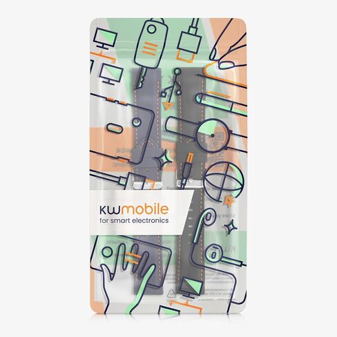 أشرطة kwmobile متوافقة مع أشرطة Ticwatch Pro 3 Ultra/Pro 3 / S2 / GTX - 2x أشرطة ساعات بديلة من السيليكون - أسود/أزرق داكن in Saudi Arabia