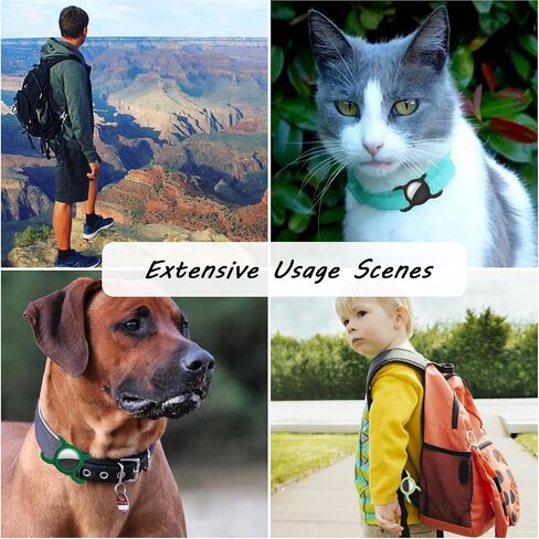 2 Pack Airtag Dog Collar Holders, Pet Cat Silicone Air Tag Case, Anti-Lost GPS Tracking Accessories in Saudi Arabia