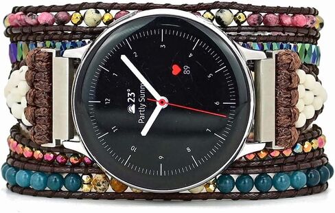 Compatible with Samsung Galaxy Watch 6/5/4/Active 2 40mm 44mm Band/Watch 6 Classic/Galaxy Watch 5 Pro 45mm/Watch 4 Classic,20mm Boho Beaded 5 Wraps Chakra Bracelet Watch Strap for Women Men… in Saudi Arabia