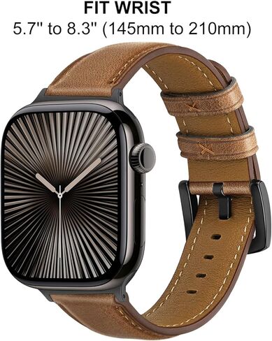 حزام TRUMiRR لساعة Apple Series 10 مقاس 46 مم، حزام ساعة جلد عريض من الفولاذ المقاوم للصدأ بحزام مشبك لـ Ultra 2 / Ultra/SE/Series 9 8 7 6 5 4 49 مم 45 مم 44 مم in Kuwait