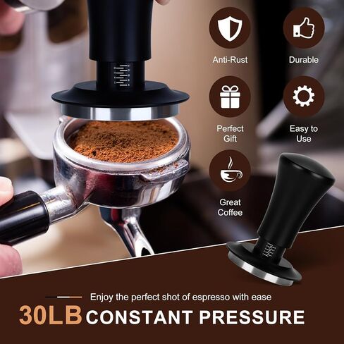 Espresso Tamper 51mm, Stainless Steel Tamper, Constant Pressure Espresso Tamper, Tamper for Espresso Machine, Loaded Gifts for Barista Coffee Lovers (51mm) in Saudi Arabia