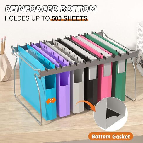 Plastic Extra Capacity Hanging File Folder Letter Size, 12 Pack Reinforced Hang Folders,Sides Expandable Design,Heavy Duty 2 Inch Expansion,Hanging Organizer Designed for Bulky Files (Pink) in Saudi Arabia