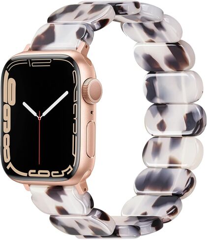 Adjustable Stretchy Band for Apple Watch Bands for Women 41mm 40mm 38mm 45mm 44mm 42mm 49mm, Resin iWatch Bands for Women for Apple Watch Se Band Apple Watch Series 9 Band 8 7 6 5 4 3 Ultra 2 1 in Saudi Arabia