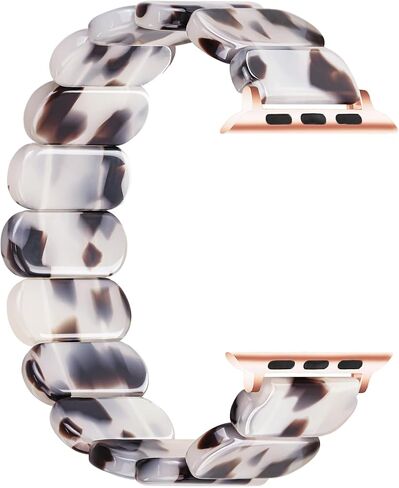 Adjustable Stretchy Band for Apple Watch Bands for Women 41mm 40mm 38mm 45mm 44mm 42mm 49mm, Resin iWatch Bands for Women for Apple Watch Se Band Apple Watch Series 9 Band 8 7 6 5 4 3 Ultra 2 1 in Saudi Arabia