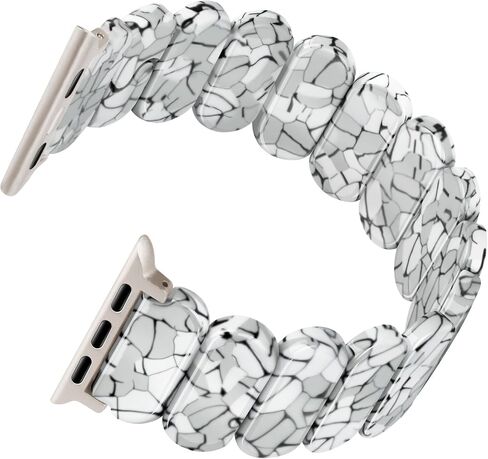 Adjustable Stretchy Band for Apple Watch Bands for Women 41mm 40mm 38mm 45mm 44mm 42mm 49mm, Resin iWatch Bands for Women for Apple Watch Se Band Apple Watch Series 9 Band 8 7 6 5 4 3 Ultra 2 1 in Saudi Arabia