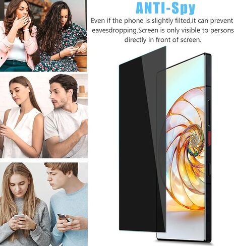 [2 Pack for ZTE Nubia Z60 Ultra Fit ZTE Nubia Red Magic 8 Pro / 8 Pro+ / 8S Pro / 8S Pro+ / 9 Pro / 9 Pro+ Plus Privacy Screen Protector, Anti-Scratch, Case Friendly. in Saudi Arabia