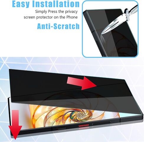[2 Pack for ZTE Nubia Z60 Ultra Fit ZTE Nubia Red Magic 8 Pro / 8 Pro+ / 8S Pro / 8S Pro+ / 9 Pro / 9 Pro+ Plus Privacy Screen Protector, Anti-Scratch, Case Friendly. in Saudi Arabia