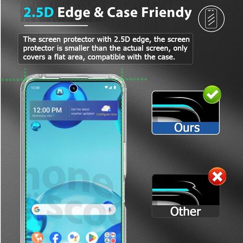 [2 Pack for HMD Vibe N159V Tempered Glass Screen Protector, 9H Hardness [HD Clarity] Case Friendly Anti-scratch, Bubble Free Film for HMD Vibe N159V in Saudi Arabia