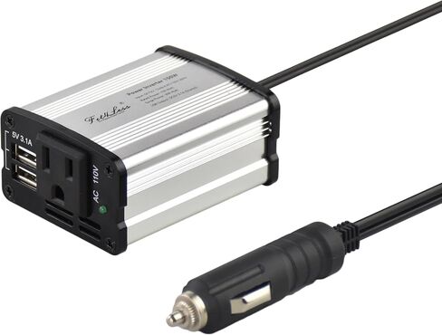 محول طاقة موجة جيبية معدلة بقوة 150 وات وطاقة زيادة 300 وات مع مخرجين USB. (أزرق) in Kuwait