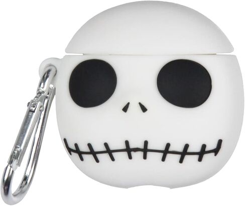 غطاء حماية لسماعات الأذن من Culture Fly Disney The Nightmare Before Christmas Jack Skellington لأجهزة Airpods من الجيل 1/2 (أبيض) in Kuwait
