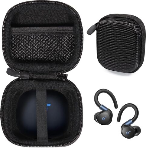 حافظة CaseSack لجهاز Soundcore Sport X20 من Anker، سماعات أذن True-Wireless Workout (أسود)، صغيرة الحجم in Kuwait