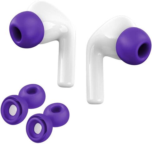 حافظة غطاء سيليكون مضادة للانزلاق لسماعات الأذن متوافقة مع AirPods Pro 2019 سدادات الأذن 2 زوج (أرجواني/S) in Saudi Arabia