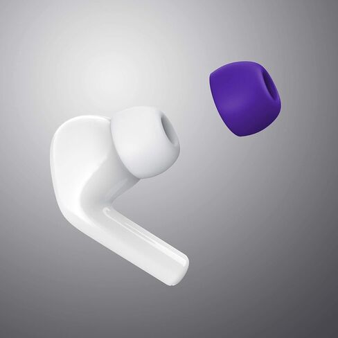 حافظة غطاء سيليكون مضادة للانزلاق لسماعات الأذن متوافقة مع AirPods Pro 2019 سدادات الأذن 2 زوج (أرجواني/S) in Saudi Arabia
