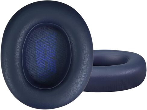 وسائد أذن بديلة لسماعات JBL E65 E65BTNC / Duet NC/Live 650BTNC Live 660 BTNC، وسائد الأذن مع رغوة ذاكرة عازلة للضوضاء (جلد بروتين ناعم، أزرق) in Kuwait