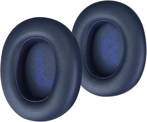 وسائد أذن بديلة لسماعات JBL E65 E65BTNC / Duet NC/Live 650BTNC Live 660 BTNC، وسائد الأذن مع رغوة ذاكرة عازلة للضوضاء (جلد بروتين ناعم، أزرق) in Kuwait