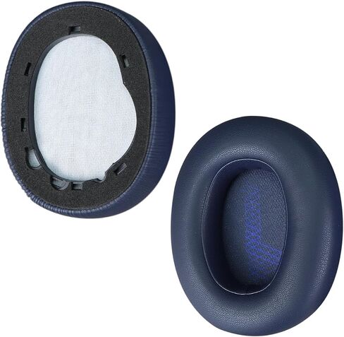 وسائد أذن بديلة لسماعات JBL E65 E65BTNC / Duet NC/Live 650BTNC Live 660 BTNC، وسائد الأذن مع رغوة ذاكرة عازلة للضوضاء (جلد بروتين ناعم، أزرق) in Kuwait