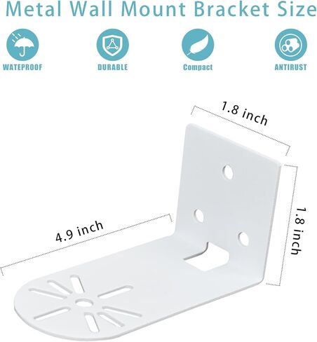 حامل حائط معدني متوافق مع بطارية Google Nest Cam الخارجية الجيل الثاني، دعامة لاصقة لكاميرا الأمان الداخلية والخارجية بدون دعامة تثبيت للحفر لزاوية رؤية أفضل، عبوتان in Kuwait
