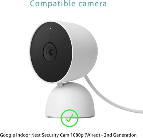 حامل حائط معدني متوافق مع بطارية Google Nest Cam الخارجية الجيل الثاني، دعامة لاصقة لكاميرا الأمان الداخلية والخارجية بدون دعامة تثبيت للحفر لزاوية رؤية أفضل، عبوتان in Kuwait