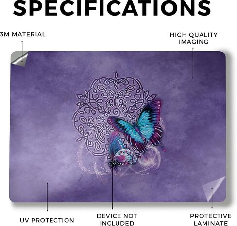 Glossy Glitter Laptop Skin Compatible with Alienware M18 R2 (2024) - Aurora Borealis - Premium 3M Vinyl Protective Wrap Decal Cover - Easy to Apply | Crafted in The USA by MightySkins in Kuwait
