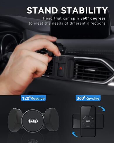 BEHAVE حامل شحن لاسلكي لسيارة Mazda CX-5، حامل هاتف مغناطيسي لسيارة CX-5 2017-2024، متوافق مع حافظة Magsafe iPhone 14/13 وجميع الهواتف in Kuwait